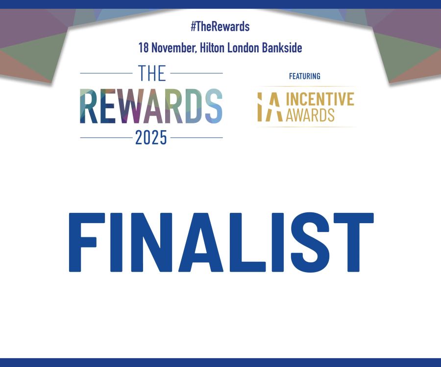 The Rewards 2025 finalist logo featuring Incentive Awards 